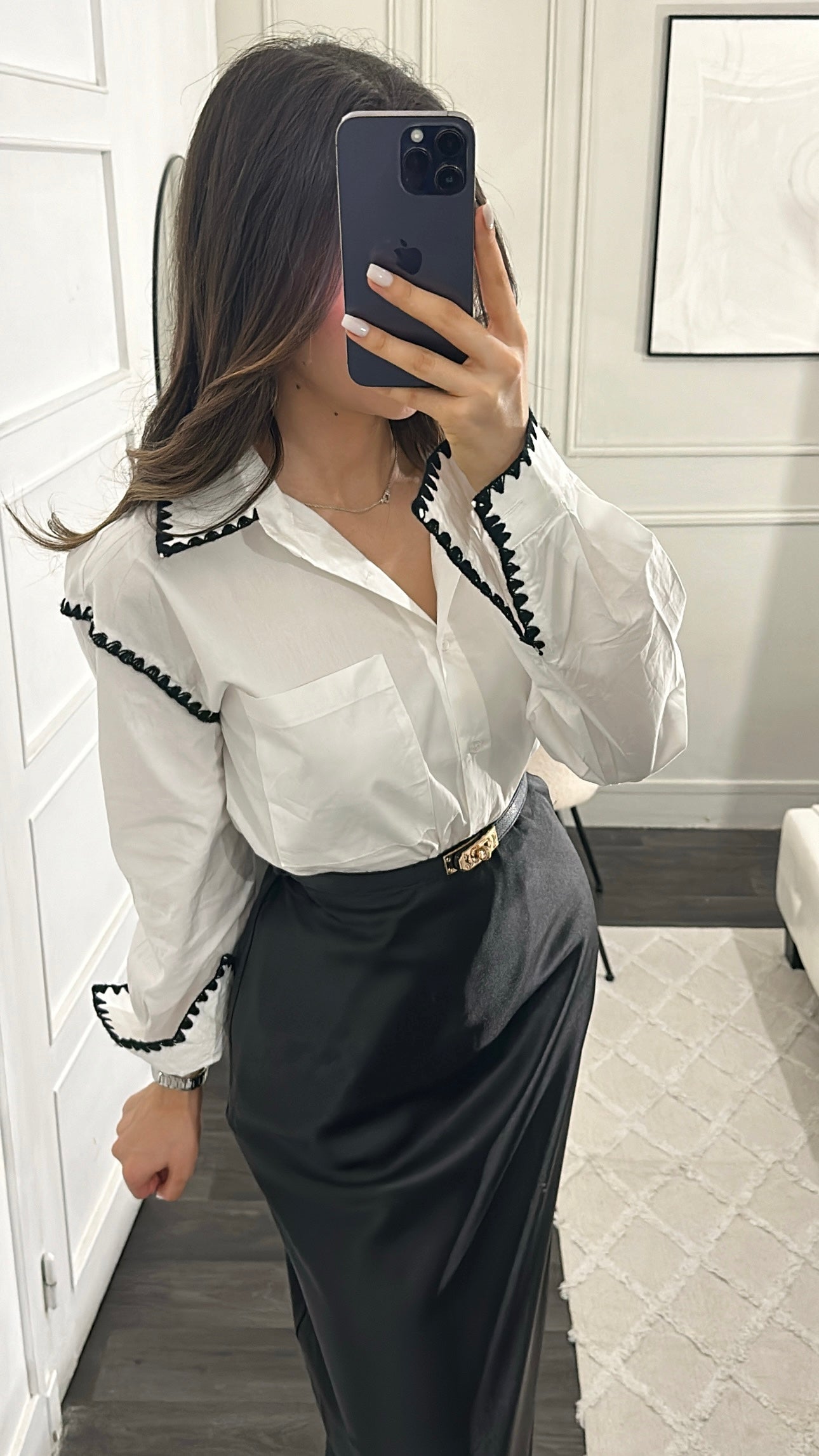Chemise Blanche Brodé