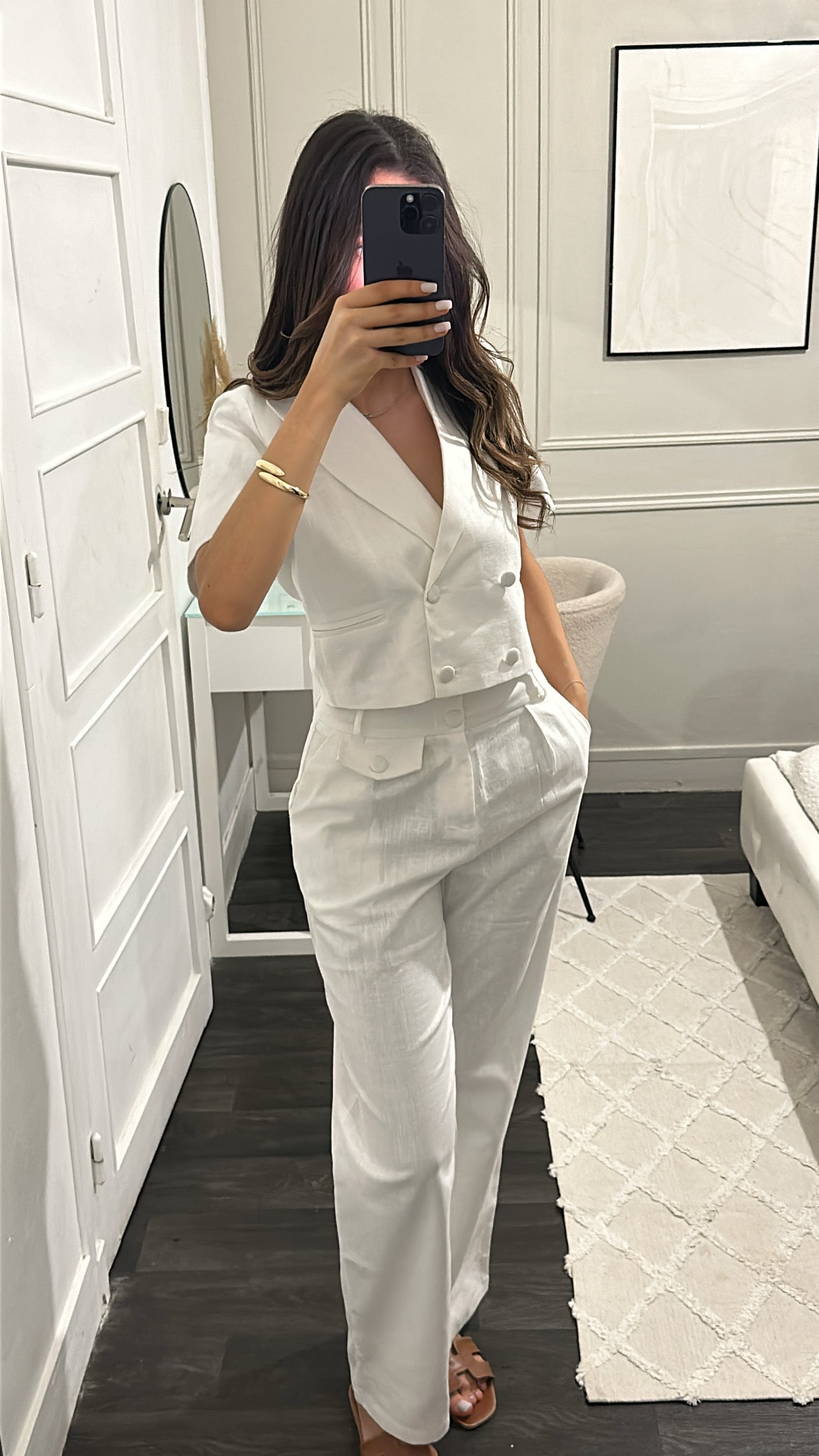 Ensemble en Lin Blanc