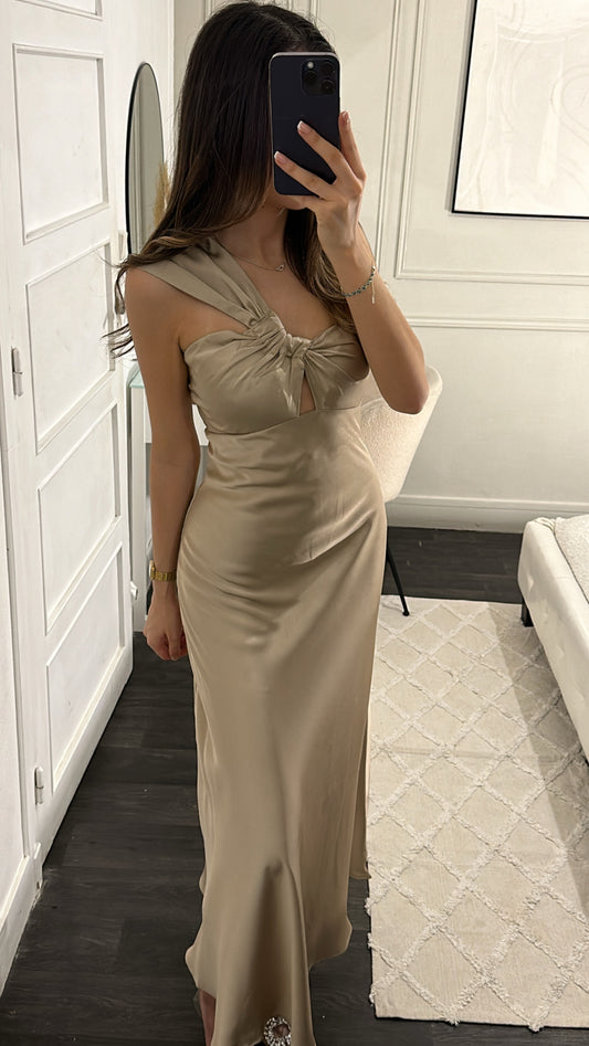 Robe Satin Beige