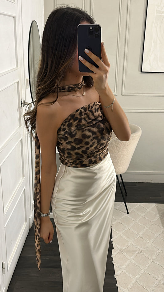 Bustier en Tulle Léopard