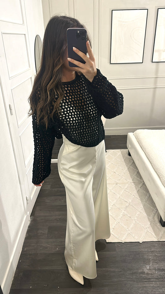 Pull Crochet Noir