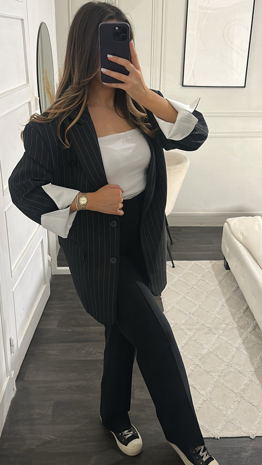 Blazer Oversize Chemise Noir