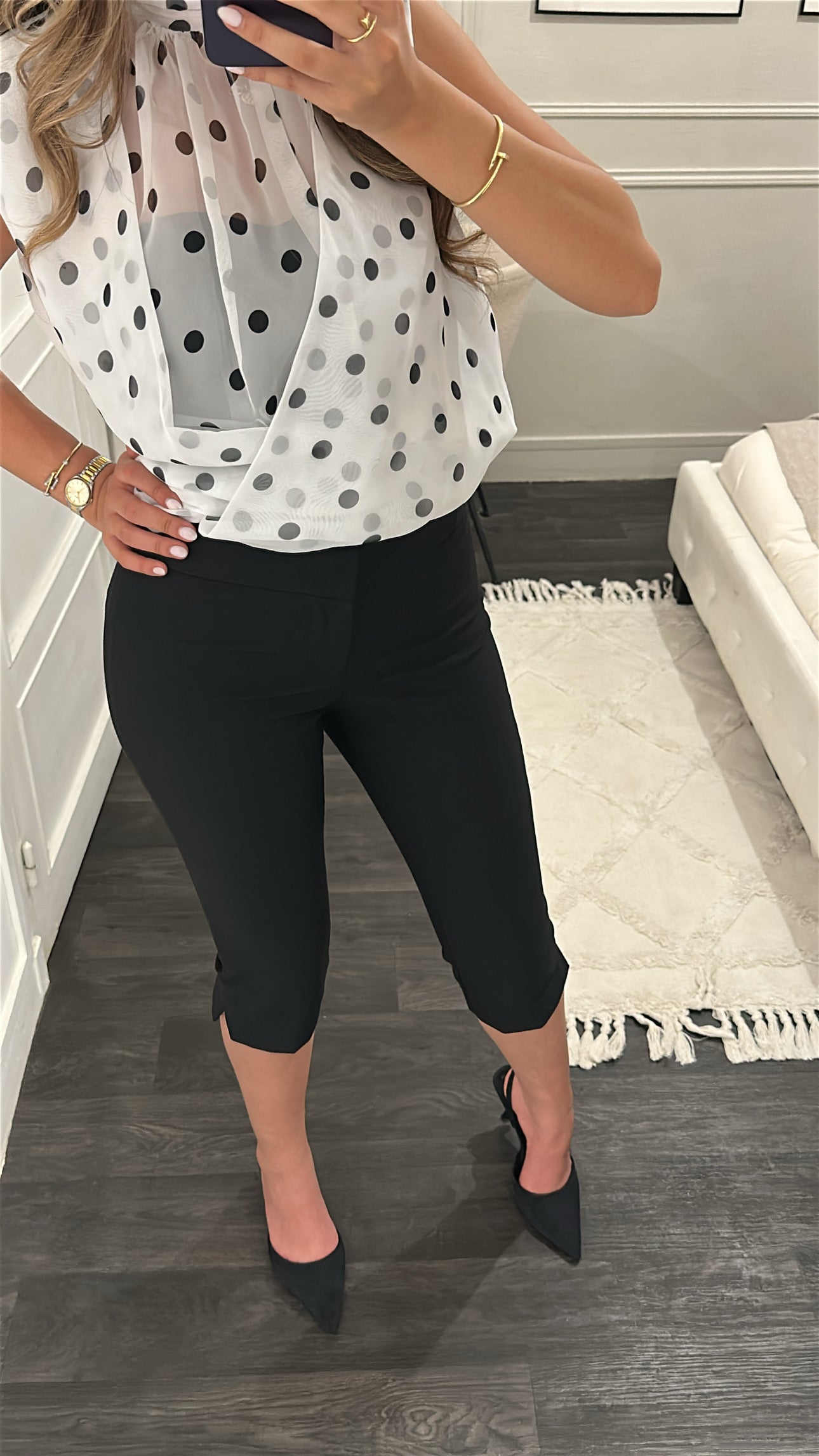 Pantalon Capri Noir