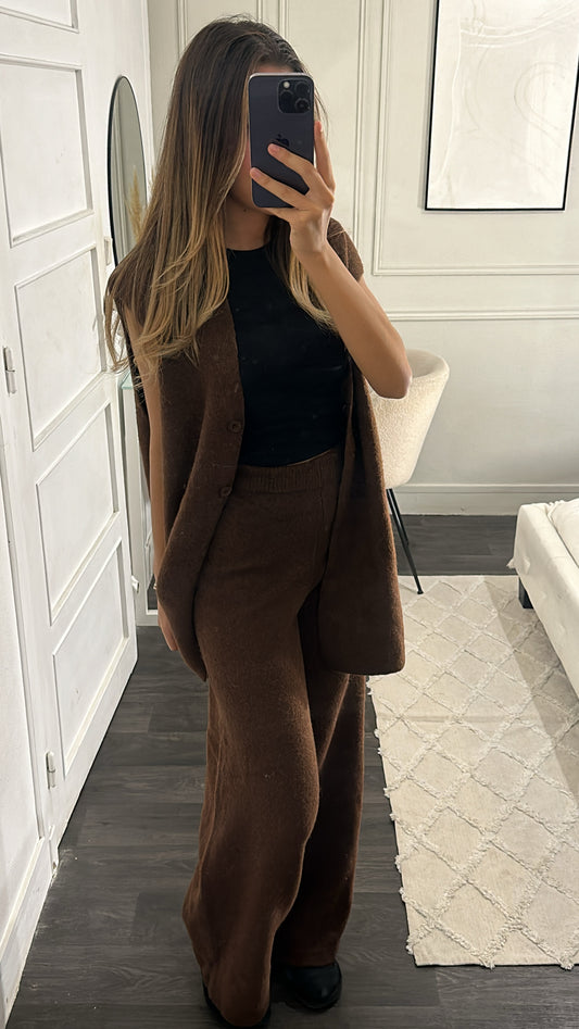 Ensemble en Maille Marron